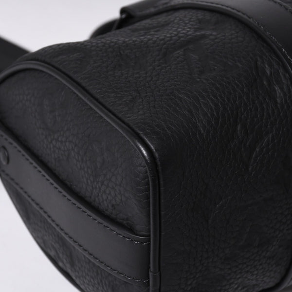 極美品 LOUIS VUITTON ルイヴィトン キーポル バンドリエール25 ショルダーバッグ ハンド ブラック モノグラム アンプラント M20900 中古 4a001526