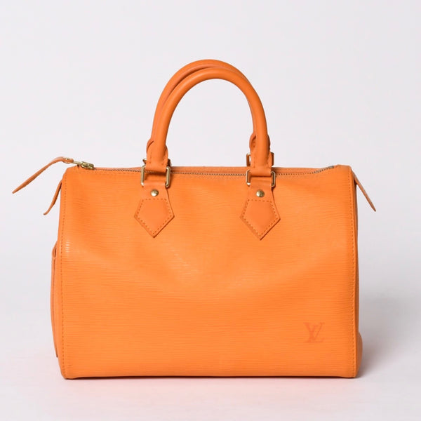 Very good condition LOUIS VUITTON Speedy 25 handbag M5903H Epi leather orange gold hardware used 4a001155