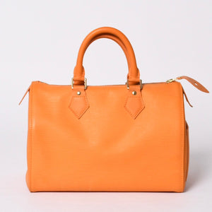 Very good condition LOUIS VUITTON Speedy 25 handbag M5903H Epi leather orange gold hardware used 4a001155