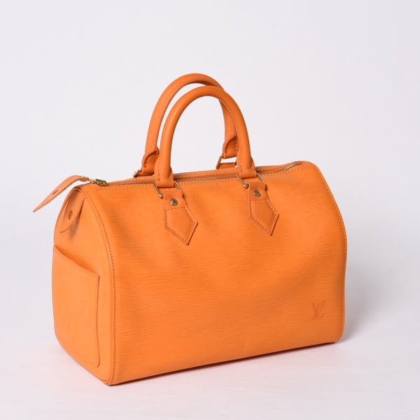 Very good condition LOUIS VUITTON Speedy 25 handbag M5903H Epi leather orange gold hardware used 4a001155
