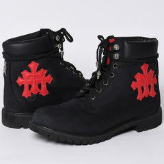 New and unused CHROME HEARTS × Timberland 6 inch boots 10073 Size 14M Cross patch 12 patches Used 4a001330