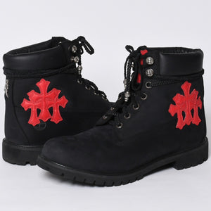 New and unused CHROME HEARTS × Timberland 6 inch boots 10073 Size 14M Cross patch 12 patches Used 4a001330