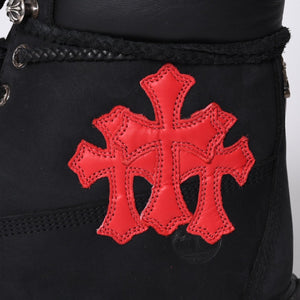 New and unused CHROME HEARTS × Timberland 6 inch boots 10073 Size 14M Cross patch 12 patches Used 4a001330