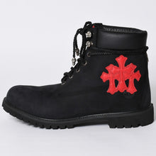 画像をギャラリービューアに読み込む, 新品未使用 CHROME HEARTS クロムハーツ × Timberland ティンバーランド 6インチブーツ 10073 サイズ14M クロスパッチ 12パッチ 中古 4a001330