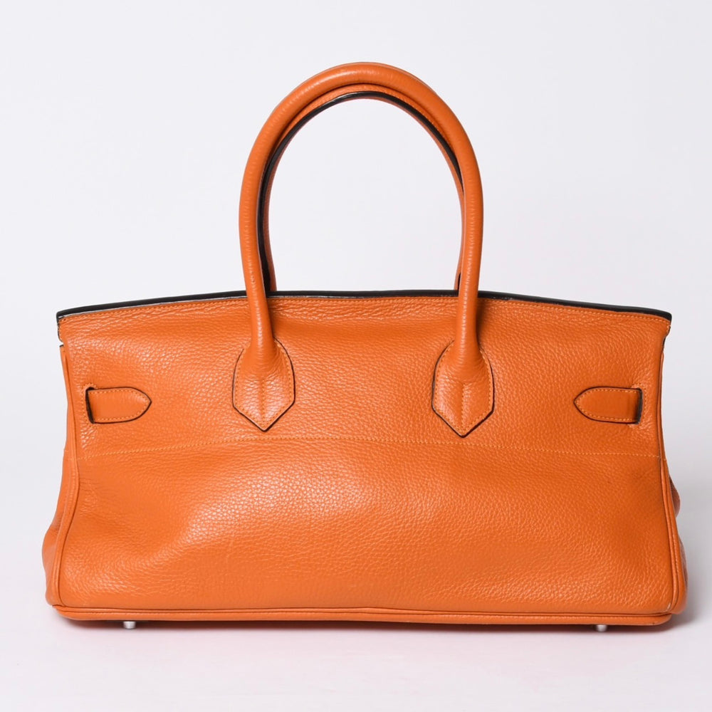 HERMES エルメス ショルダーバーキン トリヨンクレマンス ◻︎K刻 ゴルチェ期 オレンジ シルバー金具 美品 中古 4a001331