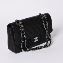 画像をギャラリービューアに読み込む, 極美品 CHANEL シャネル マトラッセ25 Wフラップ Wチェーンショルダーバッグ 14番台 キャビアスキン シルバー金具 中古 4a001340