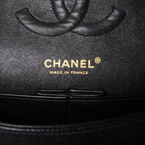 Very Good Condition CHANEL Matelasse 25 W Flap W Chain Shoulder Bag No. 10 Caviar Skin Gold Hardware Used 4a001339