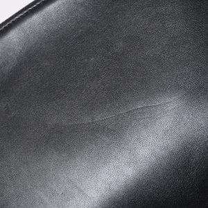 CELINE セリーヌ トリオ ラージ ショルダーバッグ ラムスキン レザー ブラック ゴールド金具 171453 美品 中古 4a000859