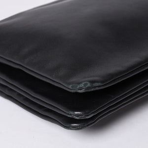 CELINE セリーヌ トリオ ラージ ショルダーバッグ ラムスキン レザー ブラック ゴールド金具 171453 美品 中古 4a000859