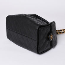 画像をギャラリービューアに読み込む, 新品同様 CHANEL シャネル シャネル25 スモール ハンドバッグ AS5293 ランダム番台 ココマーク キャビアスキン ブラック 中古 4a001335