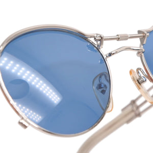 Jean Paul Gaultier ジャンポール ゴルチェ サングラス アイウェア 56-0104 シルバー ブルー クリア プラスチック メタル 美品 中古 4a001344