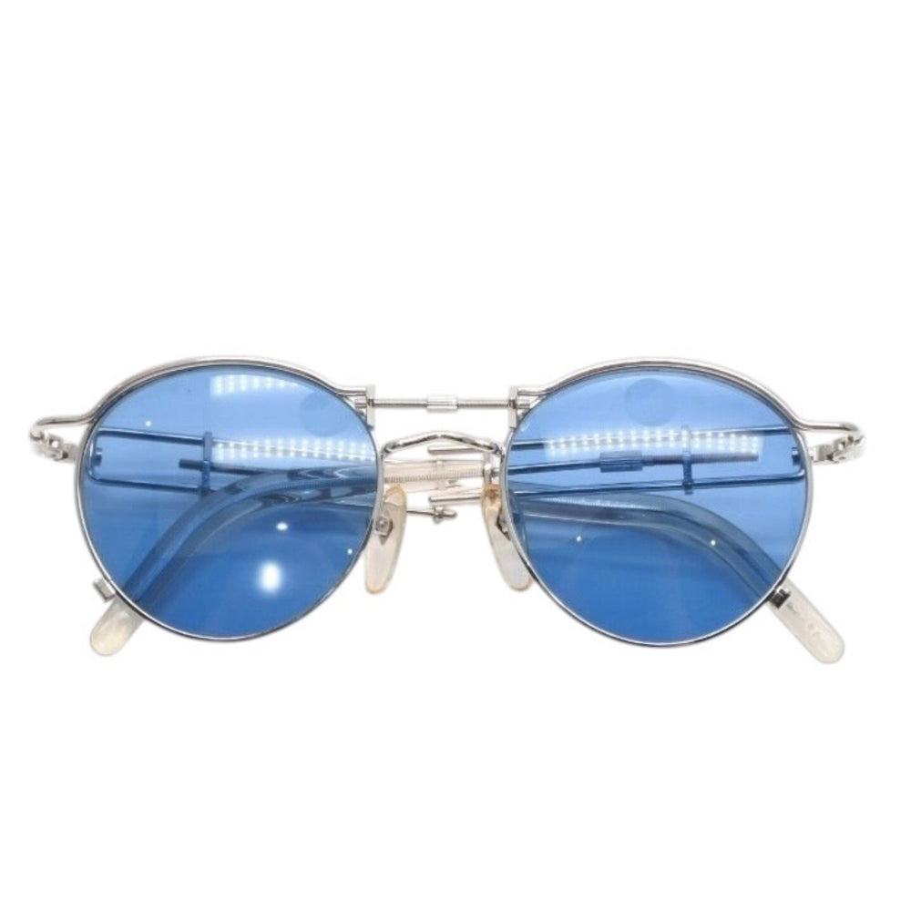 Jean Paul Gaultier ジャンポール ゴルチェ サングラス アイウェア 56-0104 シルバー ブルー クリア プラスチック メタル 美品 中古 4a001344