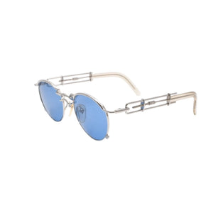 Jean Paul Gaultier ジャンポール ゴルチェ サングラス アイウェア 56-0104 シルバー ブルー クリア プラスチック メタル 美品 中古 4a001344