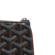 画像をギャラリービューアに読み込む, 極美品 GOYARD ゴヤール セナMM クラッチバッグ ヘリンボーン柄 ブラック ブラウン PVC レザー 中古 4a001260