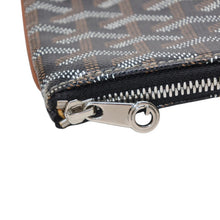 画像をギャラリービューアに読み込む, 極美品 GOYARD ゴヤール セナMM クラッチバッグ ヘリンボーン柄 ブラック ブラウン PVC レザー 中古 4a001260