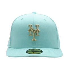 New and unused NEWERA New Era 5950 NEYMETCO 50TH BLUTINT UV GRY 59FIFTY Light Blue 7 1/8 size New York Mets Used 4a001309