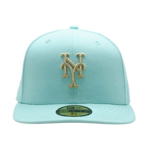 New and unused NEWERA New Era 5950 NEYMETCO 50TH BLUTINT UV GRY 59FIFTY Light Blue 7 1/8 size New York Mets Used 4a001309