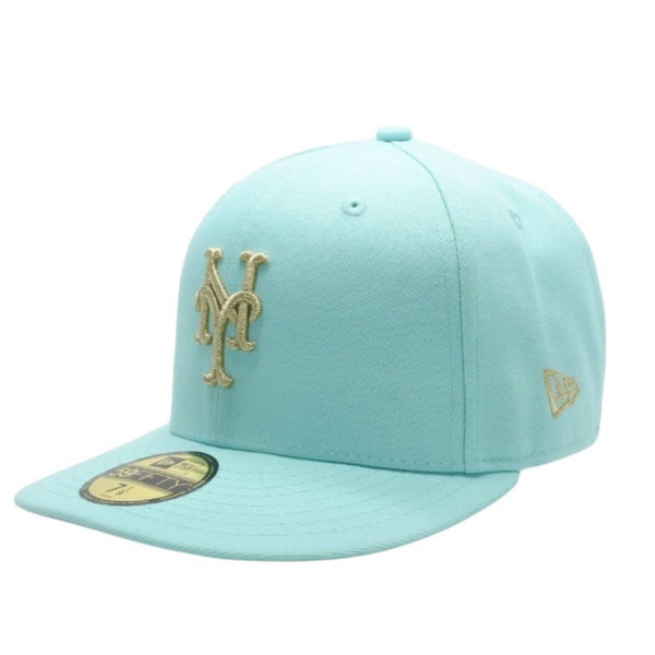 New and unused NEWERA New Era 5950 NEYMETCO 50TH BLUTINT UV GRY 59FIFTY Light Blue 7 1/8 size New York Mets Used 4a001309
