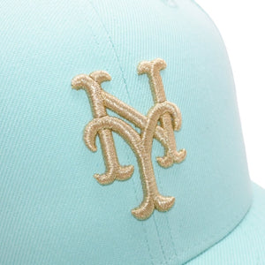 New and unused NEWERA New Era 5950 NEYMETCO 50TH BLUTINT UV GRY 59FIFTY Light Blue 7 1/8 size New York Mets Used 4a001309