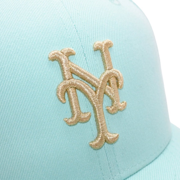 New and unused NEWERA New Era 5950 NEYMETCO 50TH BLUTINT UV GRY 59FIFTY Light Blue 7 1/8 size New York Mets Used 4a001309