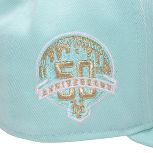 New and unused NEWERA New Era 5950 NEYMETCO 50TH BLUTINT UV GRY 59FIFTY Light Blue 7 1/8 size New York Mets Used 4a001309