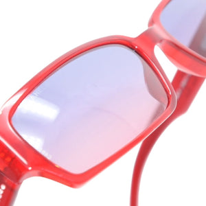 Very Good Condition CHANEL Sunglasses Eyewear 5060-B c.722/12 Size 55□16 135 Coco Mark Rhinestone Clear Red Used 4a001353