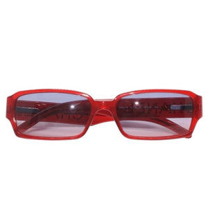 Very Good Condition CHANEL Sunglasses Eyewear 5060-B c.722/12 Size 55□16 135 Coco Mark Rhinestone Clear Red Used 4a001353