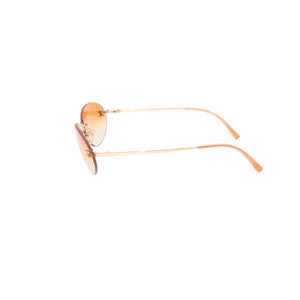 Very good condition CHANEL rimless sunglasses eyewear 4013 c.125/56 size 59□16 130 here mark orange gradation used 4a001354