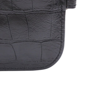 極美品 BALENCIAGA バレンシアガ レザー コインケース ブラック イタリア製 ゴールド金具 中古 4a001426