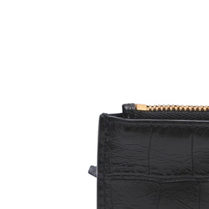 極美品 BALENCIAGA バレンシアガ レザー コインケース ブラック イタリア製 ゴールド金具 中古 4a001426
