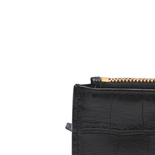 極美品 BALENCIAGA バレンシアガ レザー コインケース ブラック イタリア製 ゴールド金具 中古 4a001426