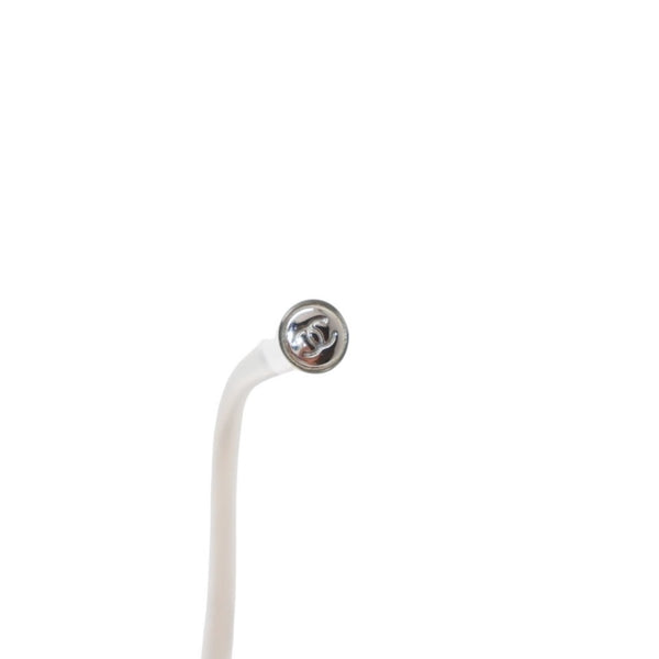 極美品 CHANEL シャネル リムレス シールド サングラス アイウェア 4029 c.159/6I サイズ120 ココマーク シルバー クリア 中古 4a001387