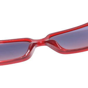 Very Good Condition CHANEL Sunglasses Eyewear 5060-B c.722/12 Size 55□16 135 Coco Mark Rhinestone Clear Red Used 4a001353