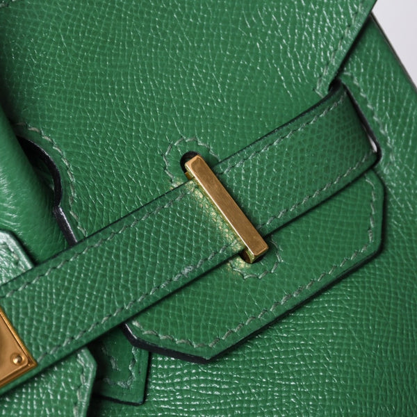 Very Good Condition HERMES BIRKIN 30 Handbag Couchevel Green GD Hardware 〇Z Stamp Made in 1996 Used 4a001355