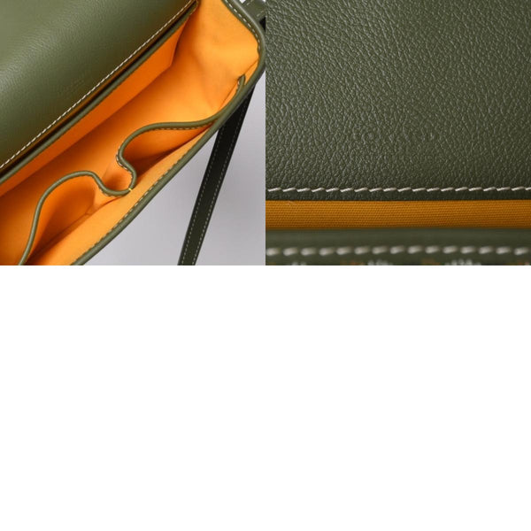 Like new GOYARD Belvedere PM Bag Shoulder Bag 24 Years Limited Limited Color Khaki PVC Coated Canvas Leather Used 4a001236