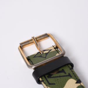 LOUIS VUITTON Belt Suntulle Monogram Moflage Takashi Murakami Size 90 M9646U Gold hardware Good Condition Used 4a001360