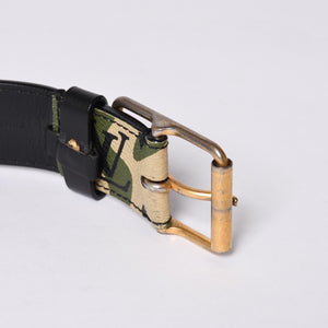 LOUIS VUITTON Belt Suntulle Monogram Moflage Takashi Murakami Size 90 M9646U Gold hardware Good Condition Used 4a001360