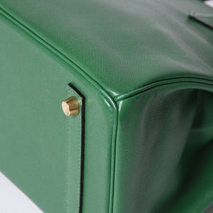Very Good Condition HERMES BIRKIN 30 Handbag Couchevel Green GD Hardware 〇Z Stamp Made in 1996 Used 4a001355