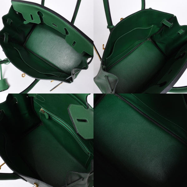 Very Good Condition HERMES BIRKIN 30 Handbag Couchevel Green GD Hardware 〇Z Stamp Made in 1996 Used 4a001355