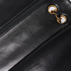 極美品 CHANEL シャネル マトラッセ25 Wフラップ Wチェーンショルダーバッグ 4番台 ココマーク ラムスキン ブラック中古 4a001342