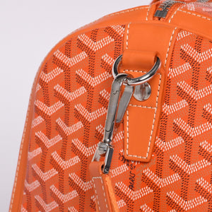 New and unused GOYARD Croisjour 45 Boston bag travel bag orange PVC leather silver hardware used 4a000983