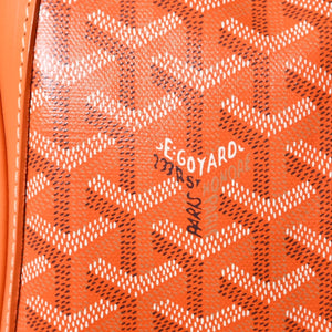 New and unused GOYARD Croisjour 45 Boston bag travel bag orange PVC leather silver hardware used 4a000983