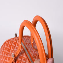 画像をギャラリービューアに読み込む, 新品未使用 GOYARD ゴヤール クロワジュール45 ボストンバッグ トラベルバッグ オレンジ PVC レザー シルバー金具 中古 4a000983