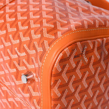 画像をギャラリービューアに読み込む, 新品未使用 GOYARD ゴヤール クロワジュール45 ボストンバッグ トラベルバッグ オレンジ PVC レザー シルバー金具 中古 4a000983