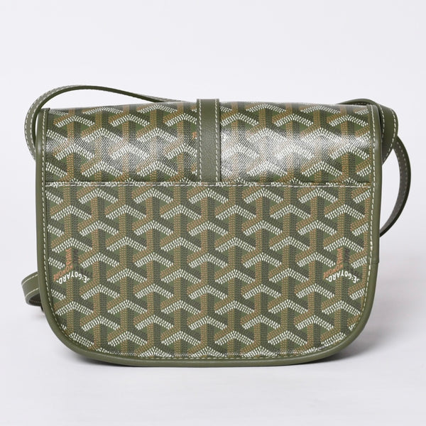 Like new GOYARD Belvedere PM Bag Shoulder Bag 24 Years Limited Limited Color Khaki PVC Coated Canvas Leather Used 4a001236
