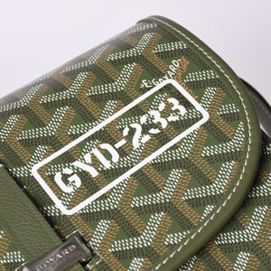 Like new GOYARD Belvedere PM Bag Shoulder Bag 24 Years Limited Limited Color Khaki PVC Coated Canvas Leather Used 4a001236
