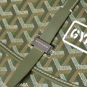 Like new GOYARD Belvedere PM Bag Shoulder Bag 24 Years Limited Limited Color Khaki PVC Coated Canvas Leather Used 4a001236
