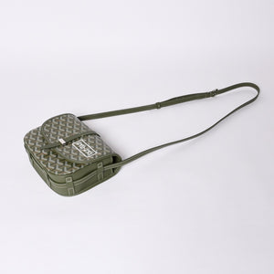 Like new GOYARD Belvedere PM Bag Shoulder Bag 24 Years Limited Limited Color Khaki PVC Coated Canvas Leather Used 4a001236