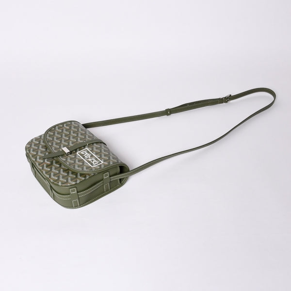 Like new GOYARD Belvedere PM Bag Shoulder Bag 24 Years Limited Limited Color Khaki PVC Coated Canvas Leather Used 4a001236