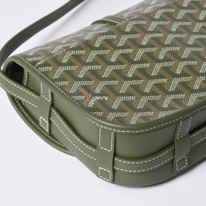 Like new GOYARD Belvedere PM Bag Shoulder Bag 24 Years Limited Limited Color Khaki PVC Coated Canvas Leather Used 4a001236